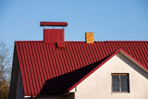 Bright Red Metal Roof